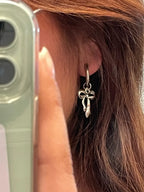 Goth Cutie Charm Hoops