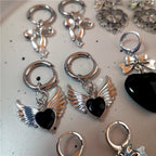 Goth Cutie Charm Hoops